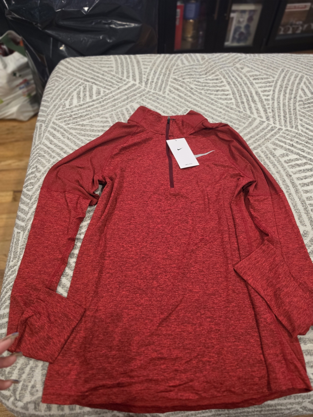 Nike Red Men's Half-Zip Athletic Pullover